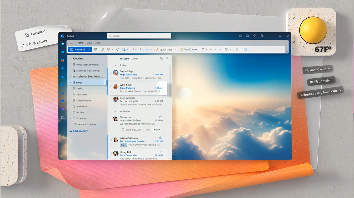 В Microsoft Outlook появились динамические темы на базе ИИ